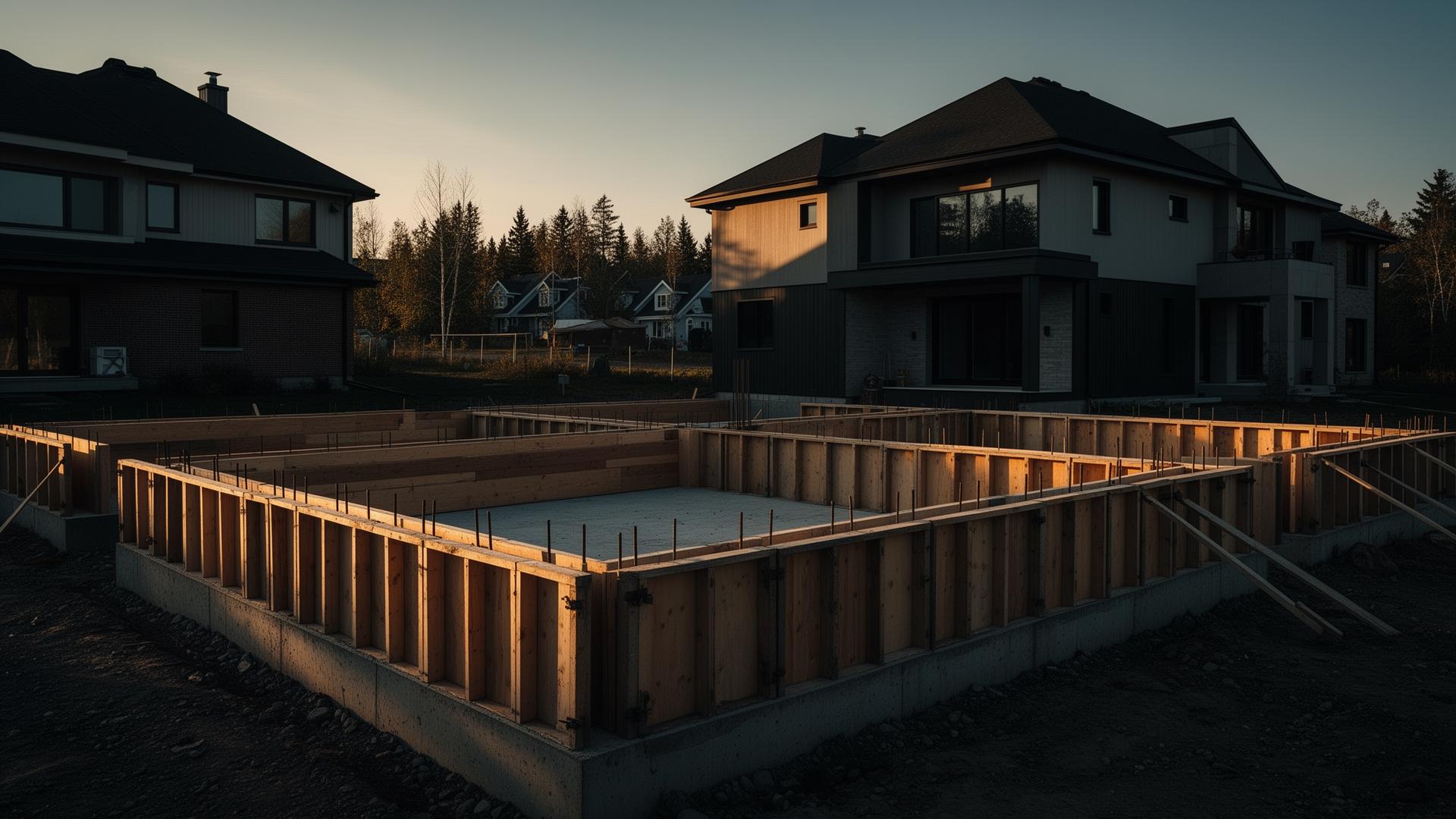 Chantier de construction résidentielle — Coffrage Gagnon
